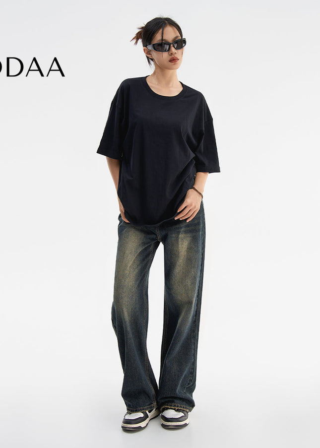 Blue High Waist Loose Wide-Leg Jeans for Women - Women’s Jeans