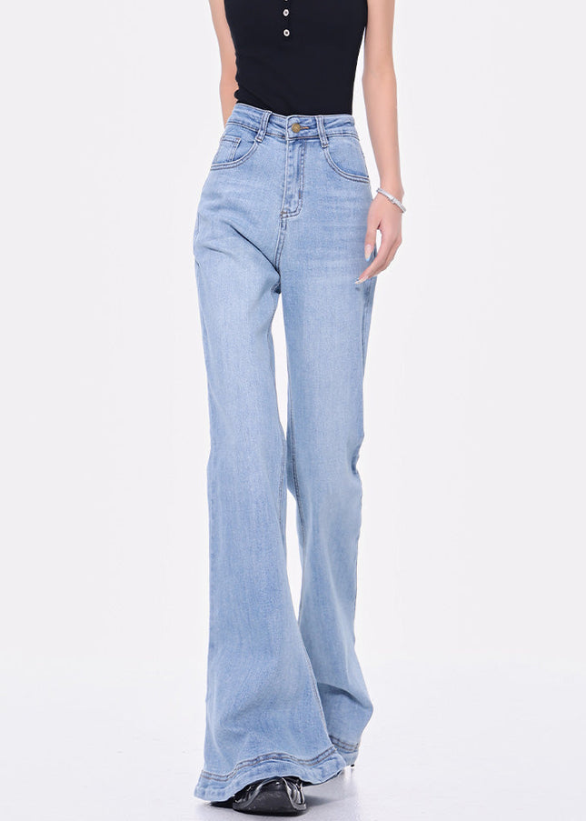 Blue High Waist Slim Bootcut Jeans for Women - Women’s Jeans
