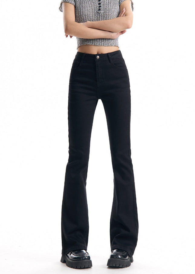 Blue High-Waisted Bootcut Jeans for Pear-Shaped Women - Women’s Jeans