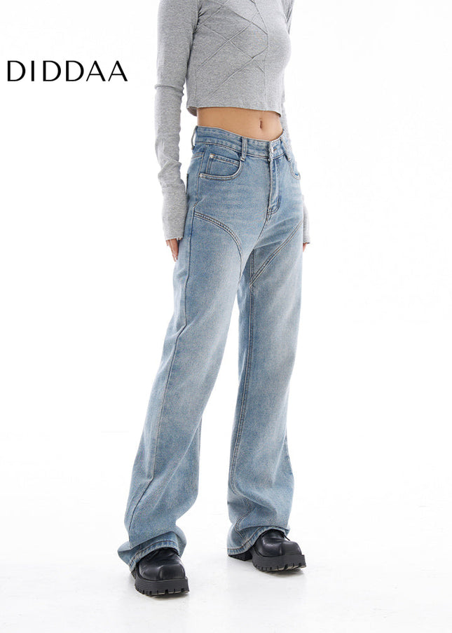 Blue High-Waisted Flared Bootcut Jeans - Women’s Jeans