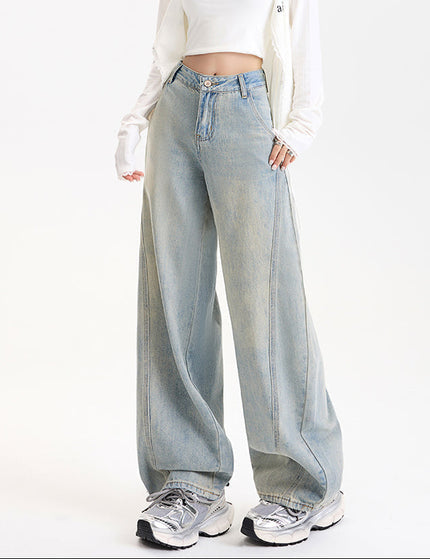 Blue High-Waisted Loose Fit Wide-Leg Jeans Women’s 2025 - Women’s Jeans