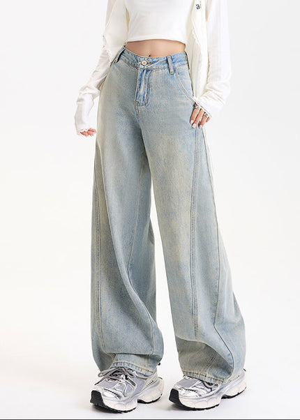 Blue High-Waisted Loose Fit Wide-Leg Jeans Women’s 2025 - Women’s Jeans