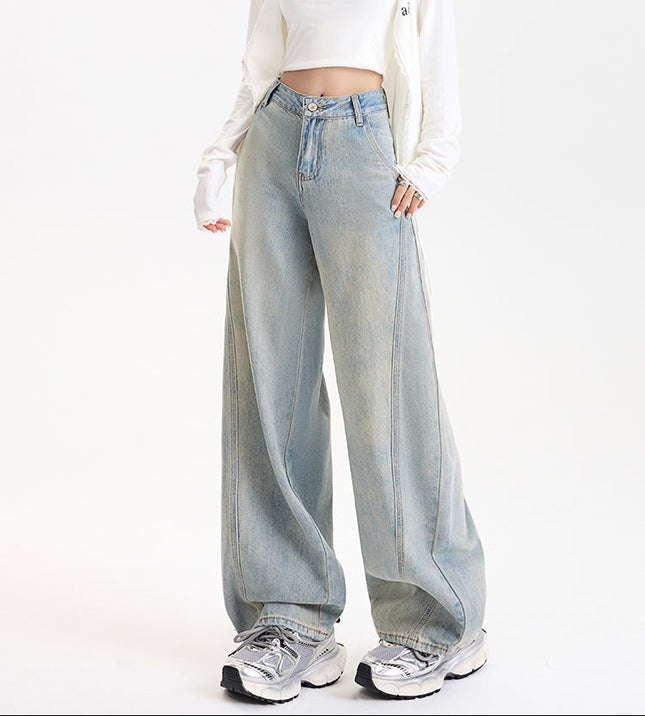 Blue High-Waisted Loose Fit Wide-Leg Jeans Women’s 2025 - Women’s Jeans