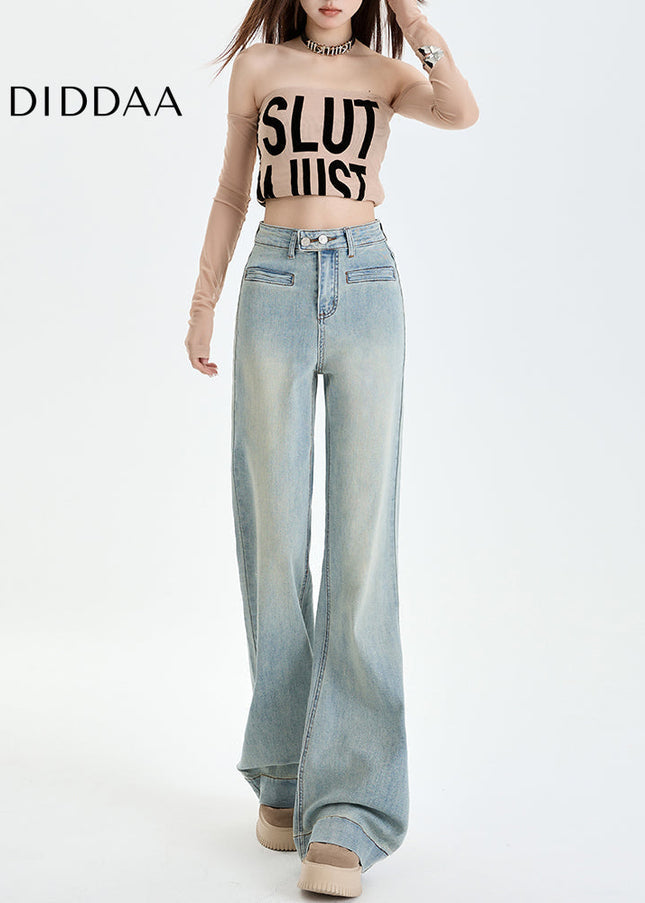 Blue High-Waisted Stretch Bootcut Jeans for Women - Women’s Jeans