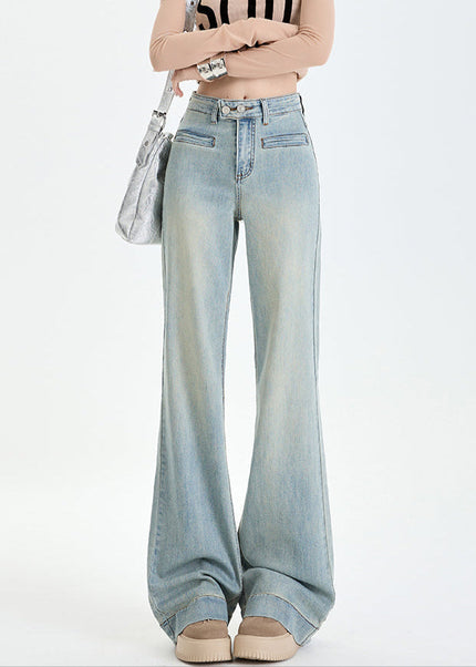 Blue High-Waisted Stretch Bootcut Jeans for Women - Women’s Jeans