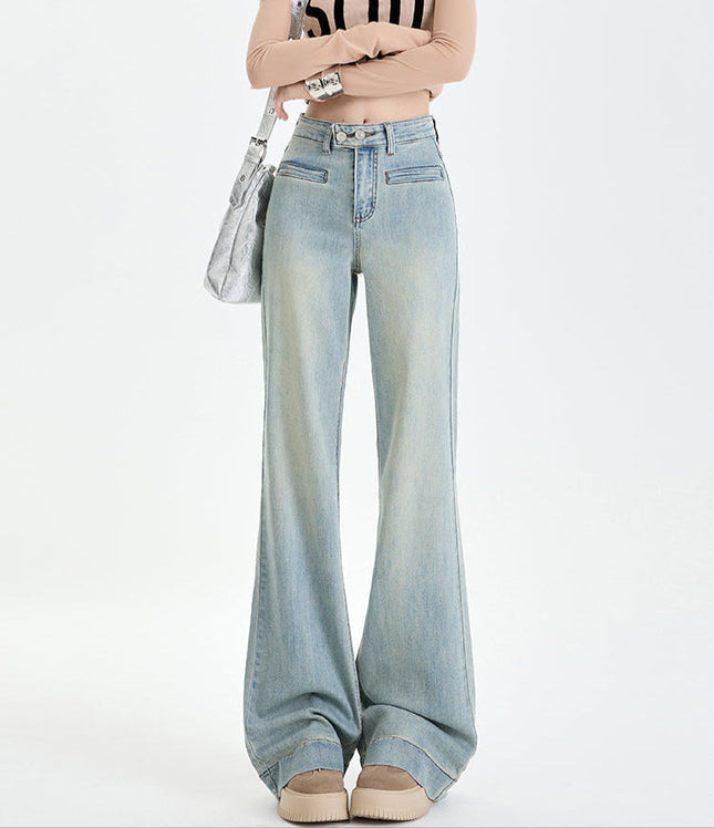 Blue High-Waisted Stretch Bootcut Jeans for Women - Women’s Jeans