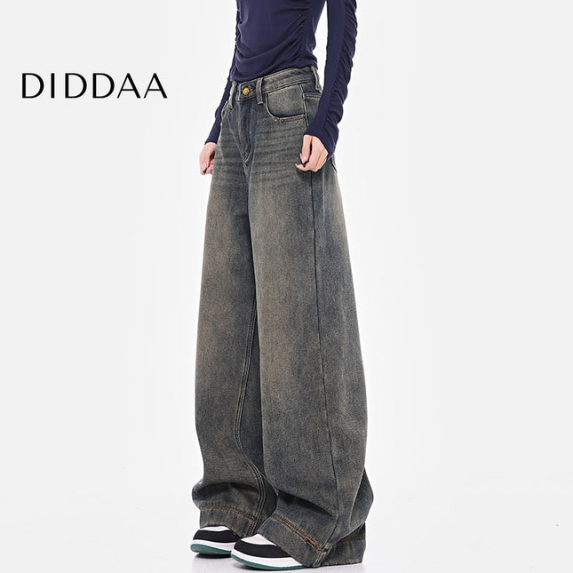 Blue High-Waisted Wide-Leg Skinny Jeans for Women - S / Vintage Blue - Women’s Jeans