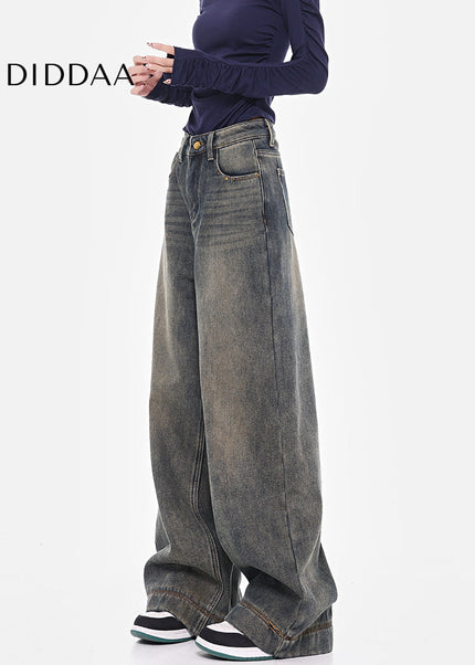 Blue High-Waisted Wide-Leg Skinny Jeans for Women - Women’s Jeans