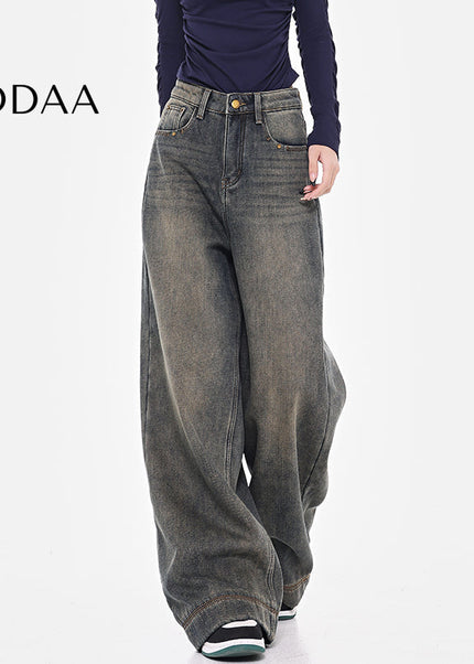 Blue High-Waisted Wide-Leg Skinny Jeans for Women - Women’s Jeans