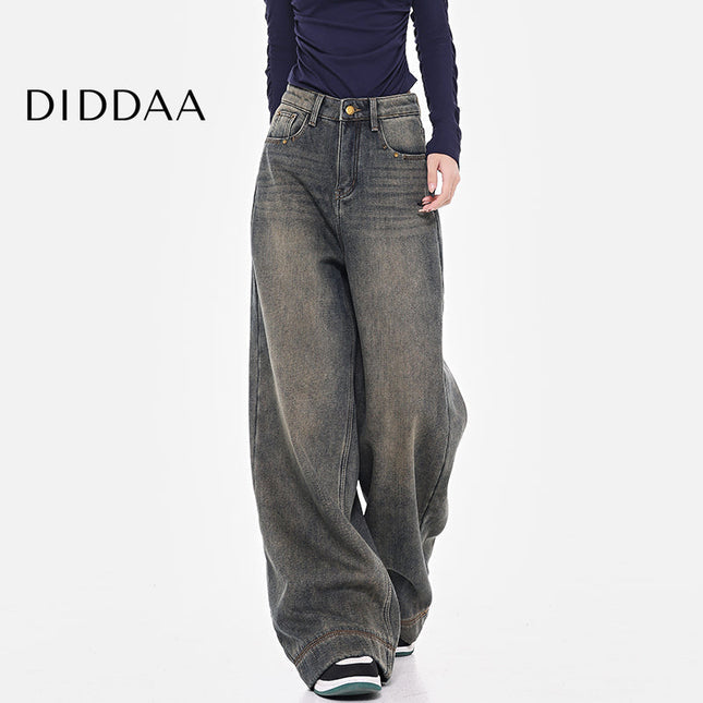 Blue High-Waisted Wide-Leg Skinny Jeans for Women - Women’s Jeans