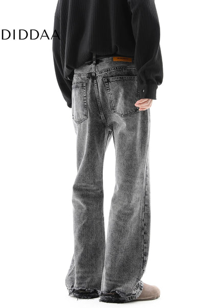 Blue Hole Distressed Straight Leg Jeans for Men - Men’s Jeans