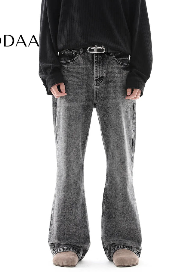 Blue Hole Distressed Straight Leg Jeans for Men - S / Grey - Men’s Jeans