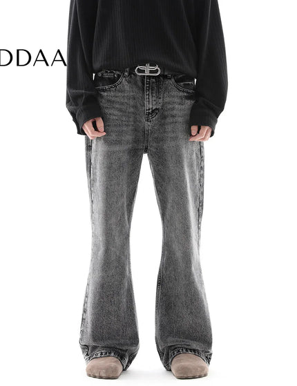 Blue Hole Distressed Straight Leg Jeans for Men - S / Grey - Men’s Jeans