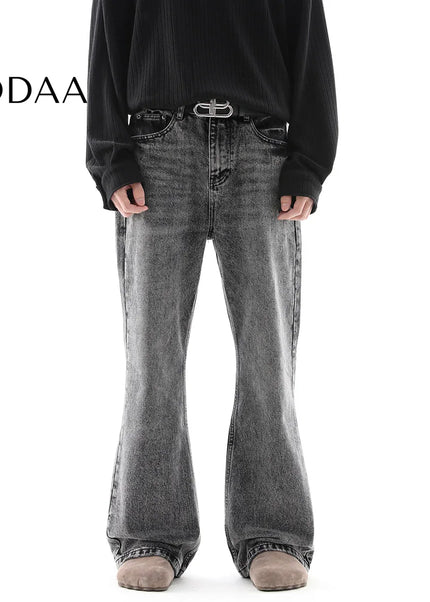 Blue Hole Distressed Straight Leg Jeans for Men - S / Grey - Men’s Jeans