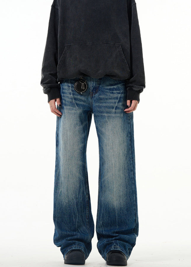 Blue Lightning Burst Flare Jeans for Men - Men’s Jeans