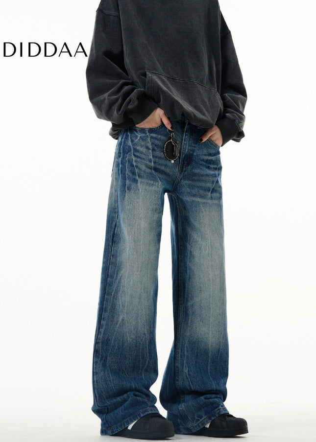 Blue Lightning Burst Flare Jeans for Men - Men’s Jeans