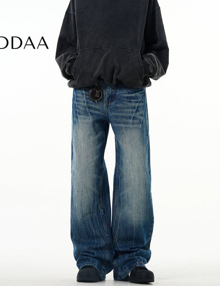 Blue Lightning Burst Flare Jeans for Men - S / Mid Blue - Men’s Jeans