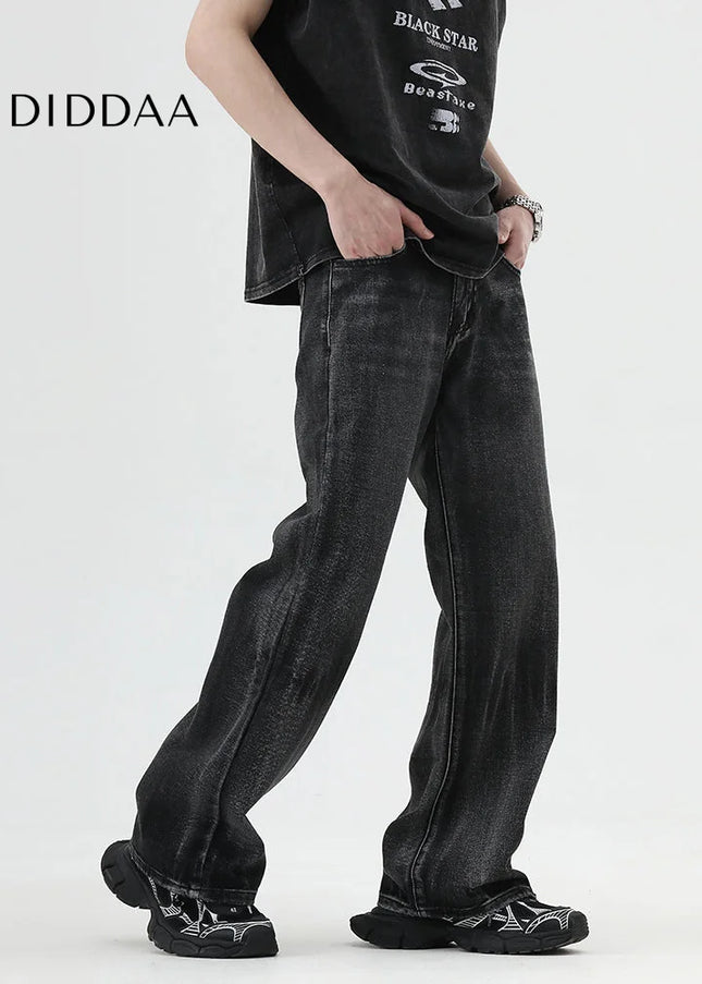 Blue Loose Bootcut American High Street Vintage Jeans - Men’s Jeans