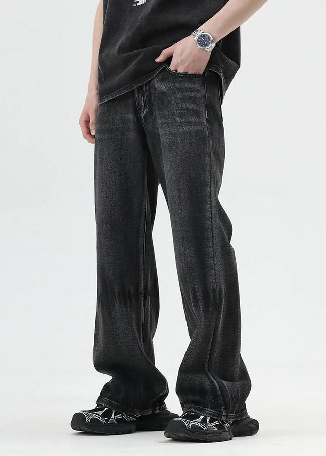 Blue Loose Bootcut American High Street Vintage Jeans - Men’s Jeans
