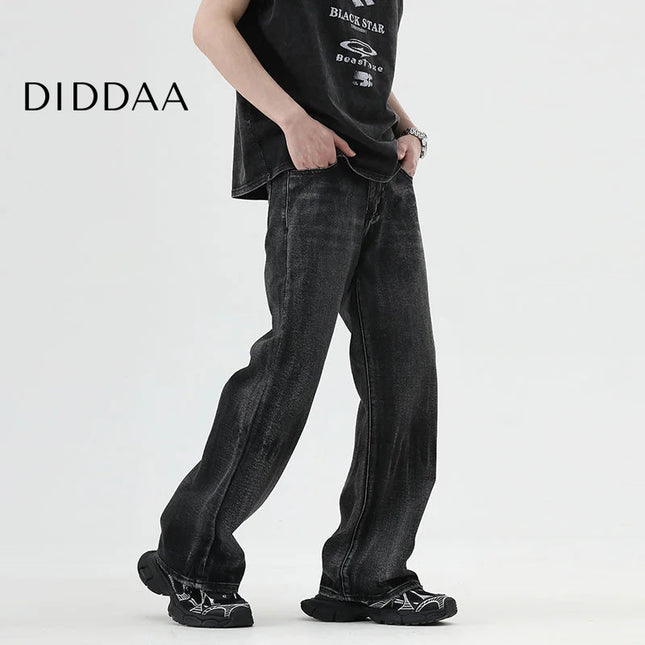 Blue Loose Bootcut American High Street Vintage Jeans - S / Black - Men’s Jeans