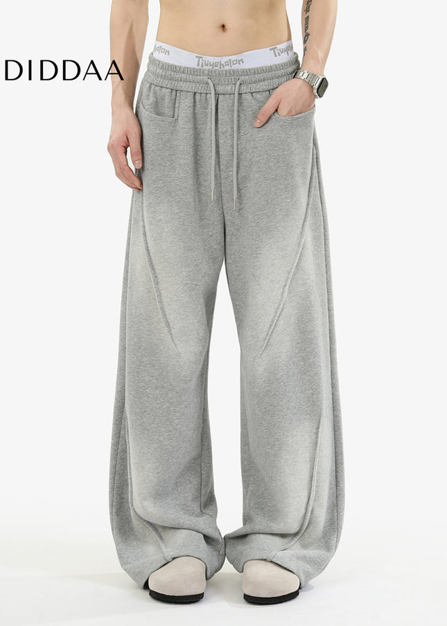 Blue Loose Drap Casual Sweatpants for Men and Women - Unisex Sweatpants