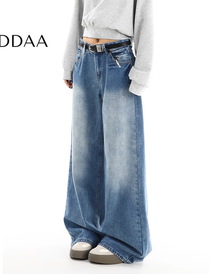 Blue Loose Drape Wide-Leg Jeans Women’s Spring 2025 - S / Blue - Women’s Jeans