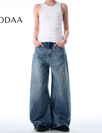 Blue Loose Fit A-Line Wide Leg Jeans for Men and Women - S / Blue - Men’s Jeans