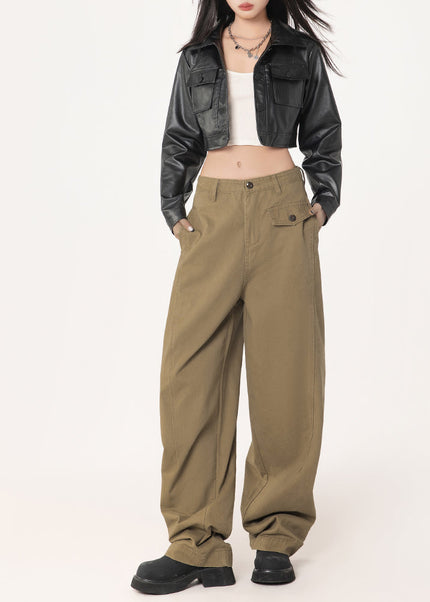 Blue Loose Fit American Retro Wide-Leg Jeans - Women’s Jeans