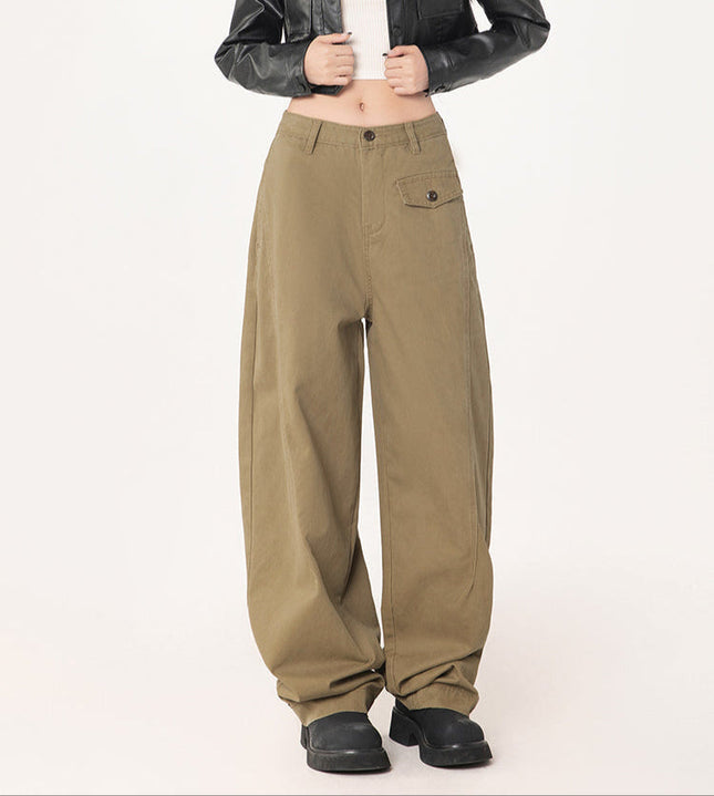 Blue Loose Fit American Retro Wide-Leg Jeans - Women’s Jeans