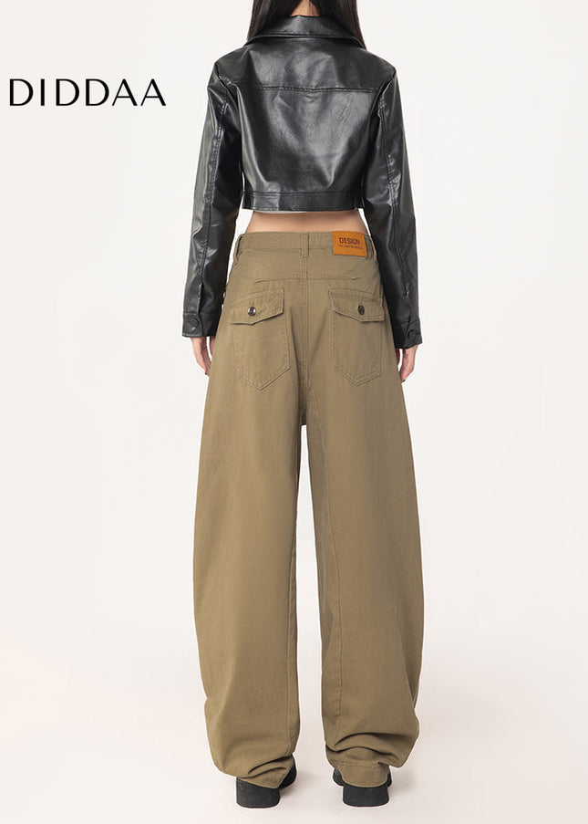 Blue Loose Fit American Retro Wide-Leg Jeans - Women’s Jeans