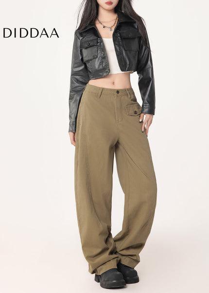 Blue Loose Fit American Retro Wide-Leg Jeans - Women’s Jeans