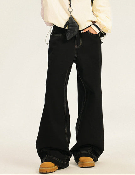 Blue Loose Fit American-Style Reverse Design Jeans - Women’s Jeans