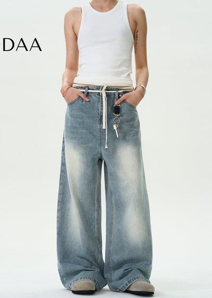 Blue Loose Fit Baggy Jeans for Men and Women - S / Mid Blue - Men’s Jeans