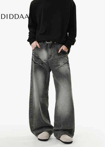 Blue Loose Fit Casual Jeans for Men RAVENOASIS Tide - Men’s Jeans