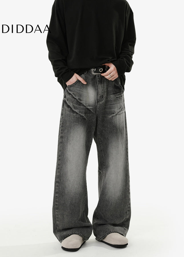 Blue Loose Fit Casual Jeans for Men RAVENOASIS Tide - Men’s Jeans