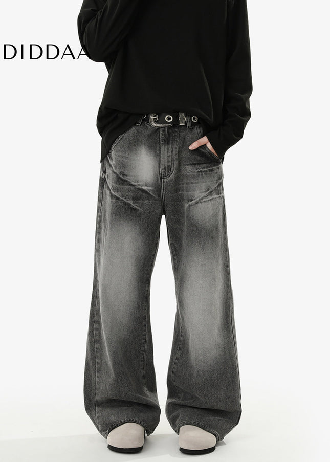 Blue Loose Fit Casual Jeans for Men RAVENOASIS Tide - Men’s Jeans