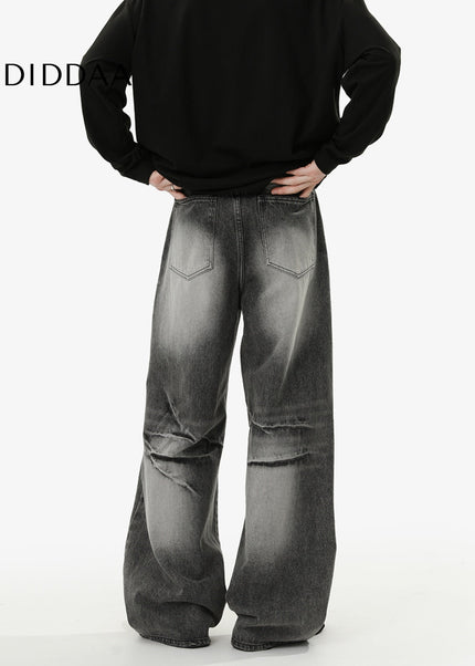 Blue Loose Fit Casual Jeans for Men RAVENOASIS Tide - Men’s Jeans