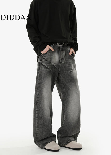 Blue Loose Fit Casual Jeans for Men RAVENOASIS Tide - Men’s Jeans