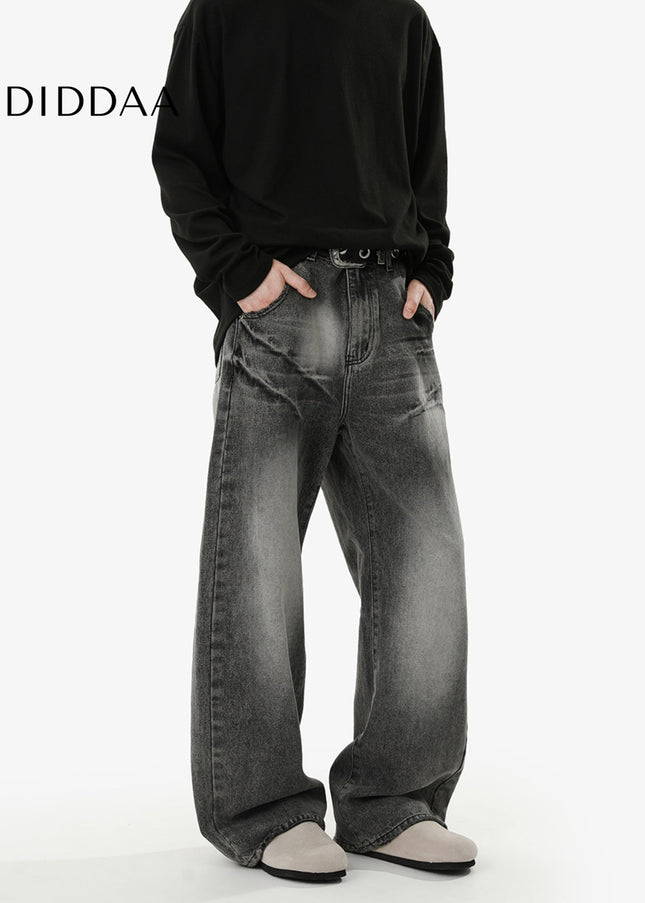 Blue Loose Fit Casual Jeans for Men RAVENOASIS Tide - Men’s Jeans