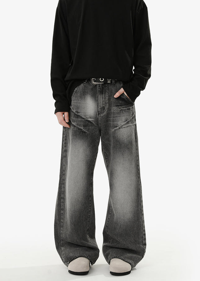 Blue Loose Fit Casual Jeans for Men RAVENOASIS Tide - S / Grey - Men’s Jeans