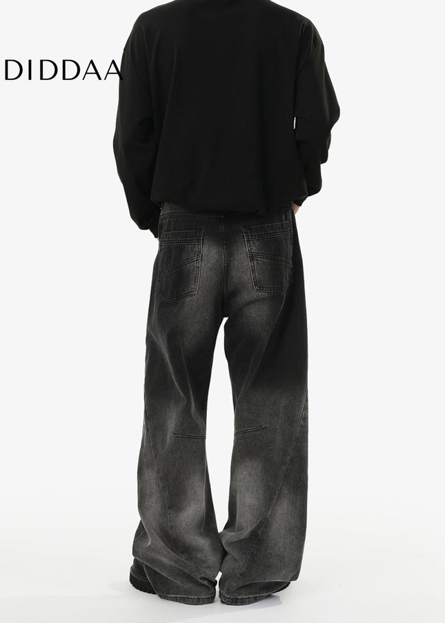 Blue Loose Fit Casual Wide-Leg Jeans for Men and Women - Men’s Jeans