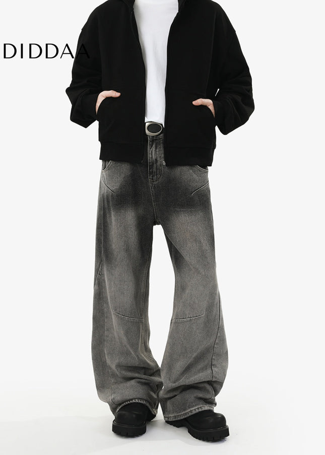 Blue Loose Fit Casual Wide-Leg Jeans for Men and Women - Men’s Jeans