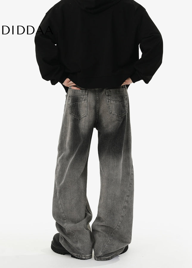 Blue Loose Fit Casual Wide-Leg Jeans for Men and Women - Men’s Jeans