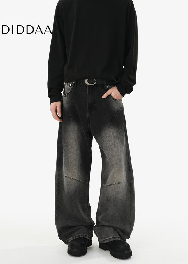 Blue Loose Fit Casual Wide-Leg Jeans for Men and Women - Men’s Jeans