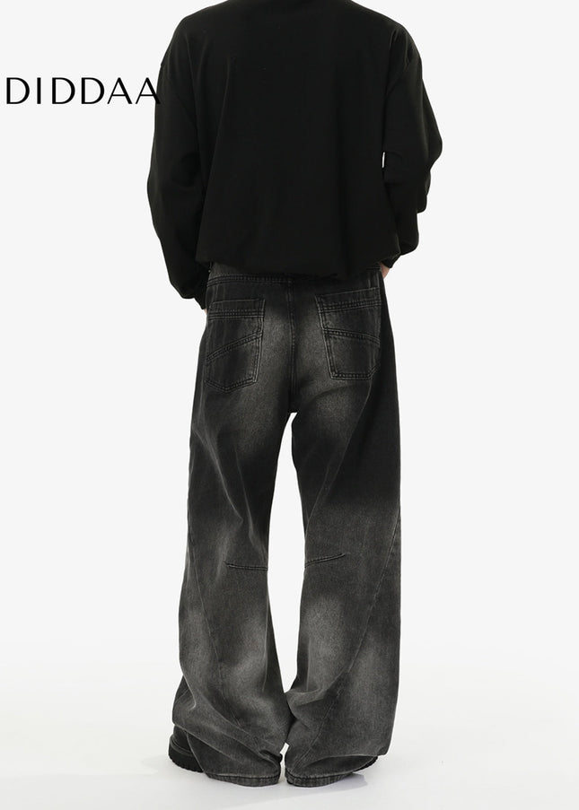 Blue Loose Fit Casual Wide-Leg Jeans for Men and Women - Men’s Jeans