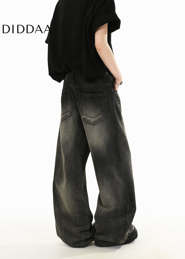 Blue Loose Fit Casual Wide-Leg Jeans for Men and Women - Men’s Jeans