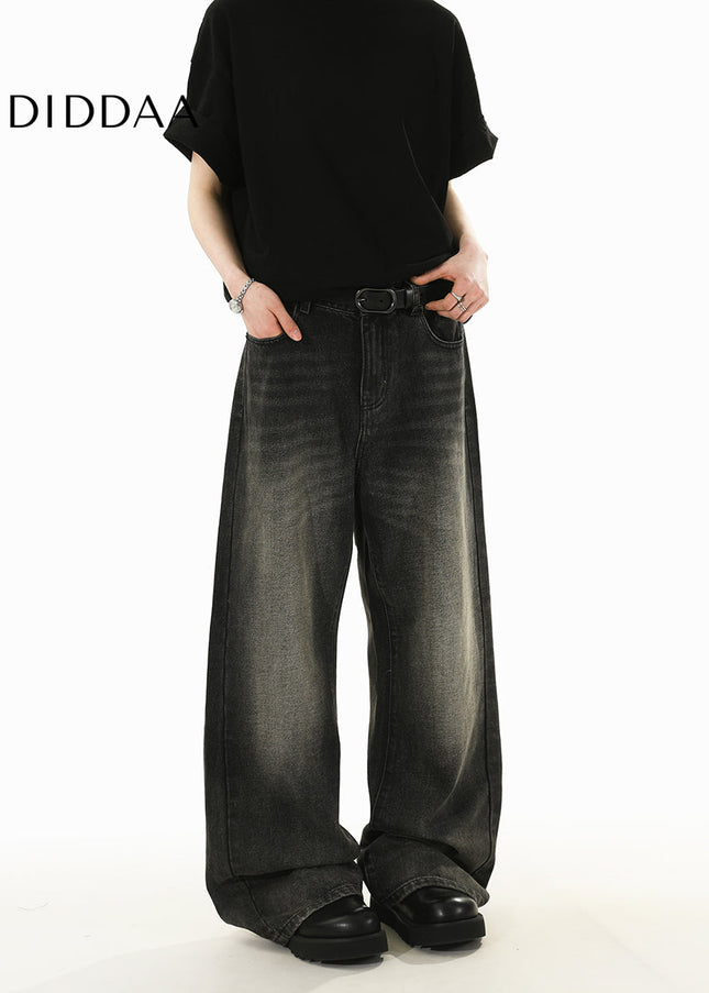 Blue Loose Fit Casual Wide-Leg Jeans for Men and Women - Men’s Jeans