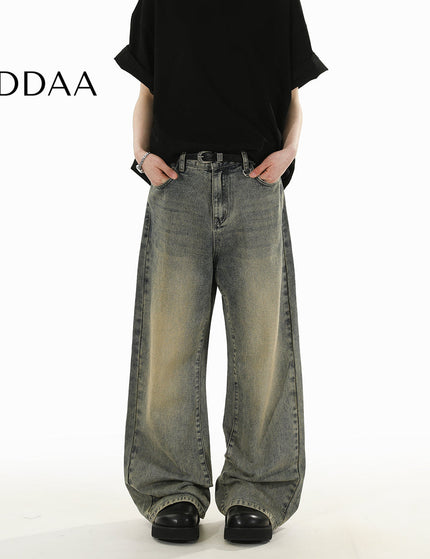 Blue Loose Fit Casual Wide-Leg Jeans for Men and Women - S / Vintage Blue - Men’s Jeans
