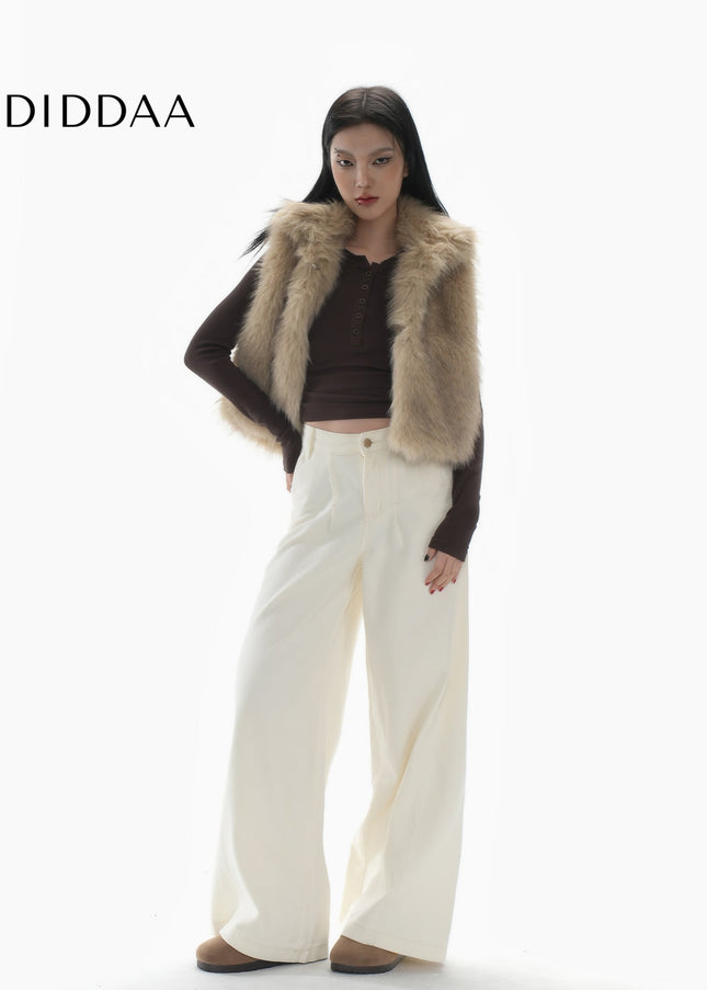 Blue Loose Fit Casual Wide-Leg Jeans for Women - Women’s Jeans