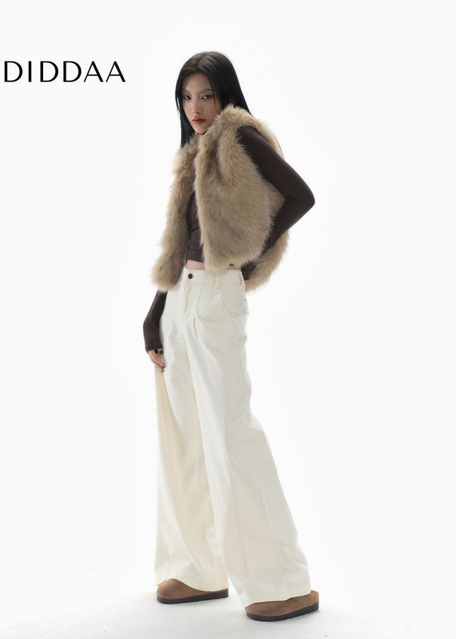 Blue Loose Fit Casual Wide-Leg Jeans for Women - Women’s Jeans